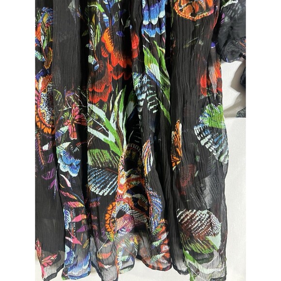 Maeve Anthro Nighttime Florals Sheer Lined Chiffon Studded Mini Dress 4 - Picture 2 of 10